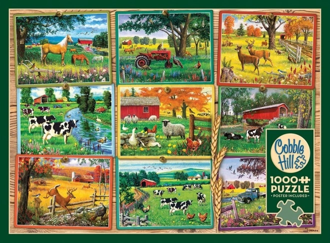 Cobble Hill Farmyard Views Puzzle 1000 Pieces