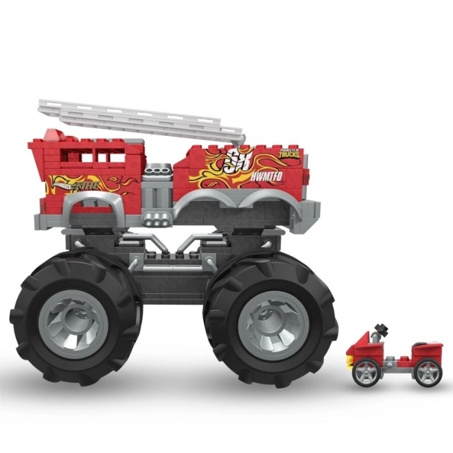 Costruzioni Mega Hot Wheels Camion dei Pompieri Monster Trucks con Quad ATV