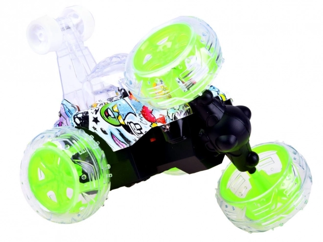 Remote Controlled Stunt Car with LED Wheels