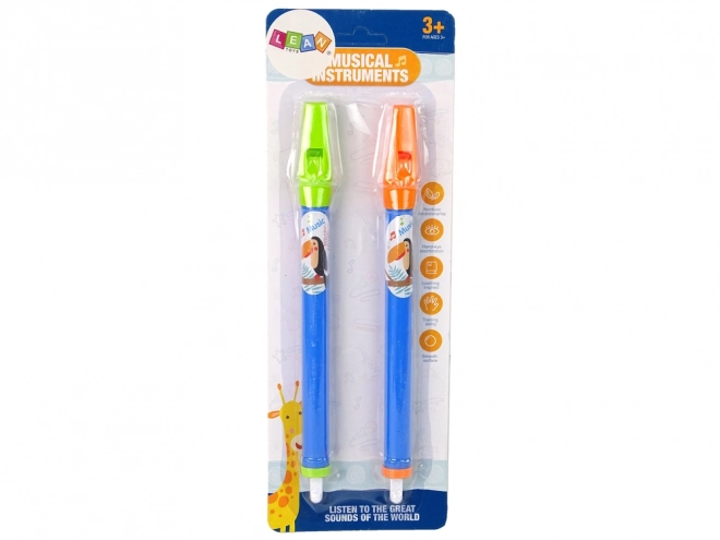 Children's Blue Animal Flute Set