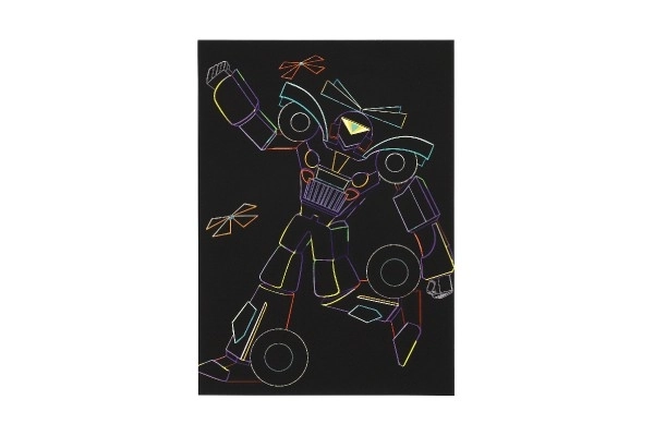 Color Scratch Art Sheets Transformers