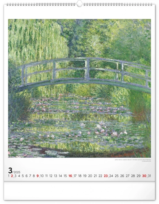 Wall Calendar Claude Monet 2025