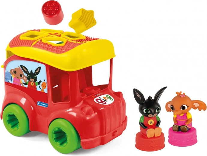 Sensory shape-sorting Bing bus with 8 soft blocks CLEMENTONI Soft Clemmy