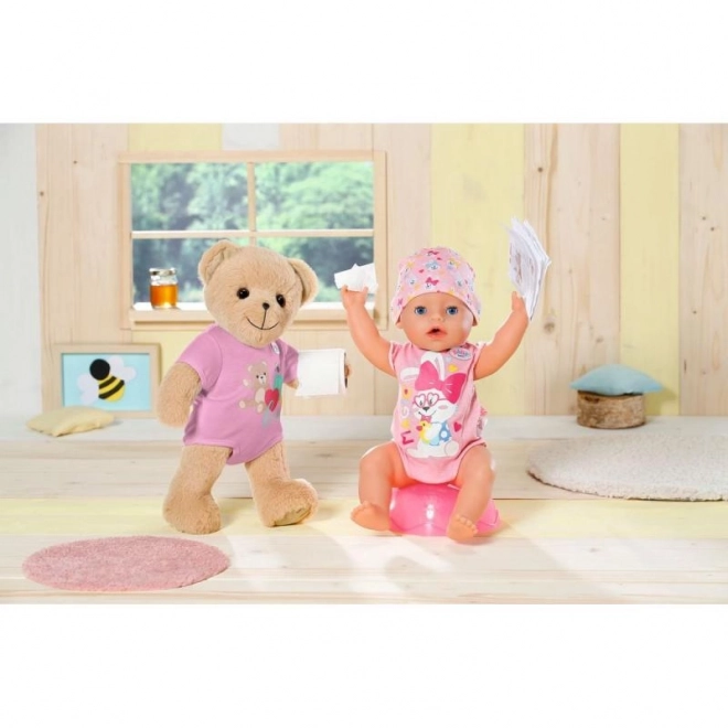 Baby Born Teddy in Pink Outfit