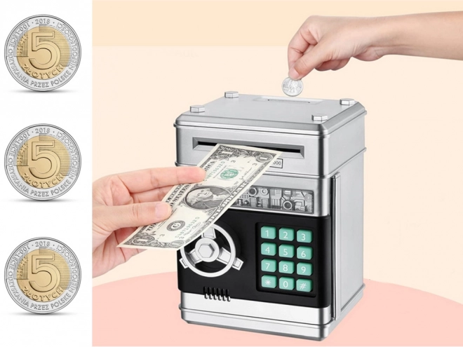 Interactive Safe Piggy Bank with Pin Code Access