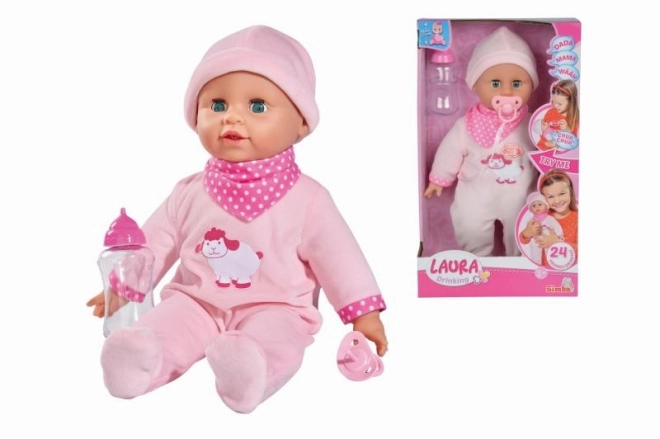 Soft Body Doll Laura with Bottle and Sounds