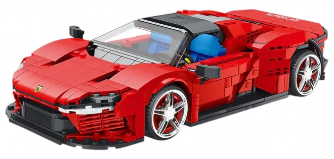 Red Sports Car Building Blocks Set