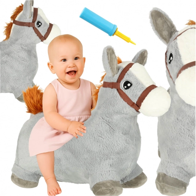 Cheval sauteur en caoutchouc pour enfants avec petite pompe