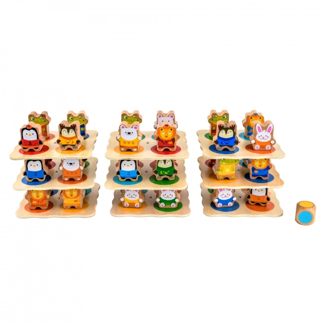 Animal Tower Wooden Game Set