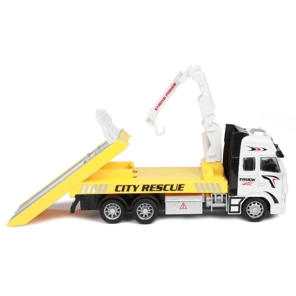 Tow Truck Toy with Pull-Back Action