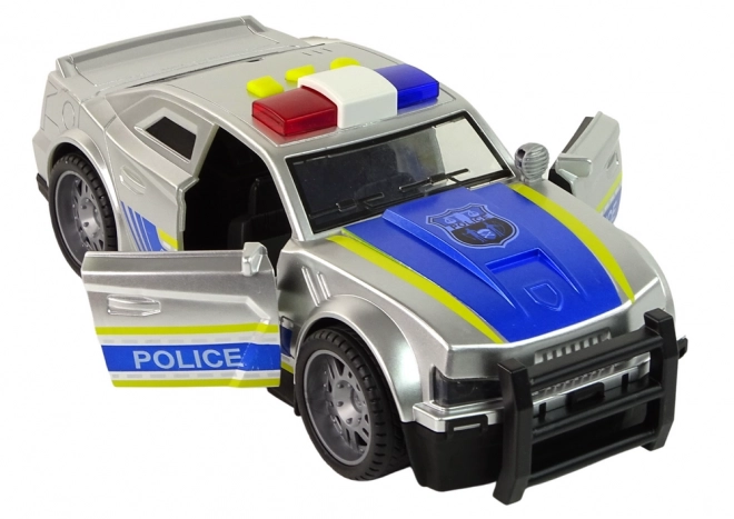 Police Car with Lights and Sounds - Silver