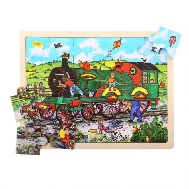 Wooden Puzzle Train