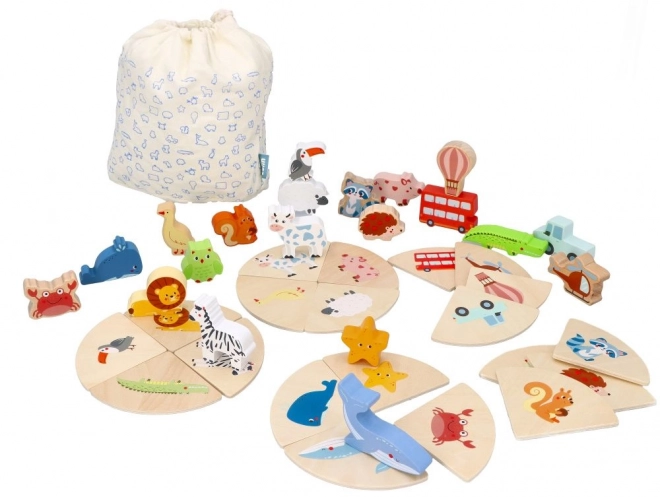 Touch and Recognize - Wooden Sensory Game