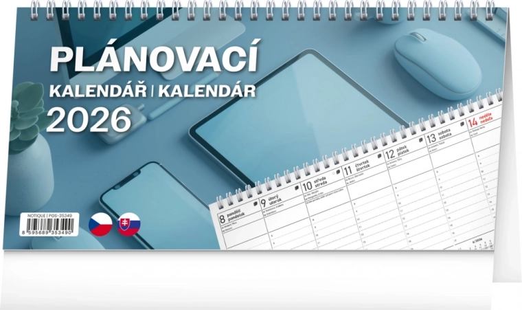 Notique Desk Planning Calendar 2026, 25 x 12.5 cm