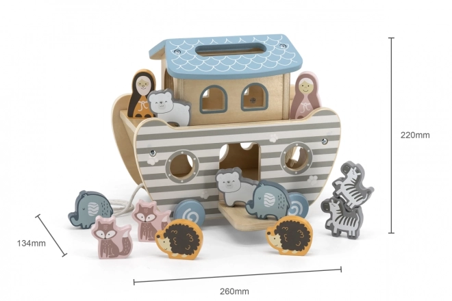 Wooden Noah's Ark Shape Sorter