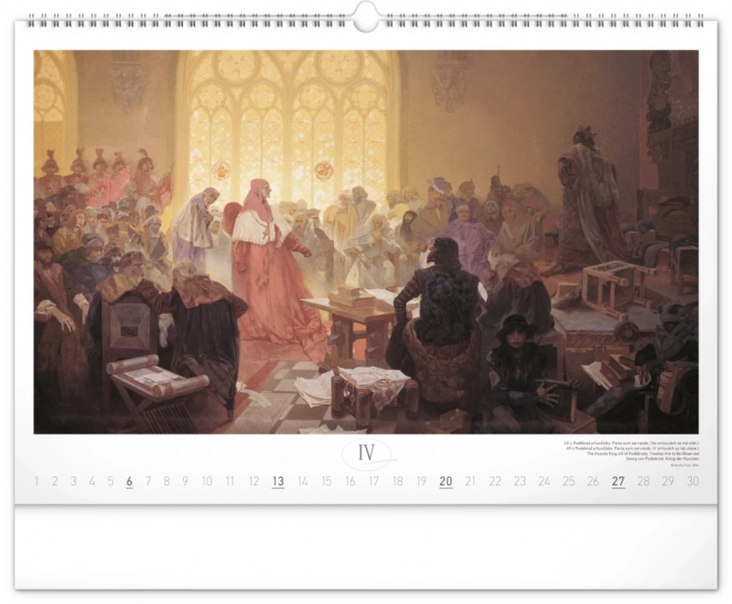 Notique wall calendar Slavic Epopee by Alfons Mucha 2025