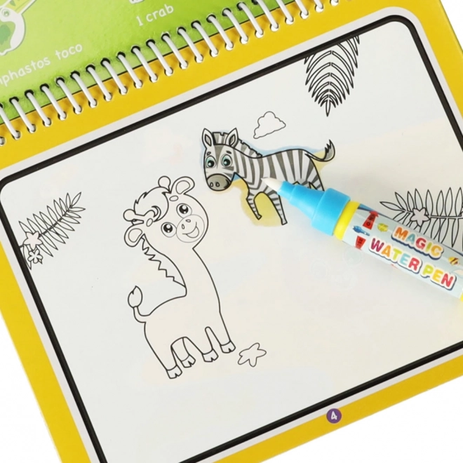 Water Coloring Book with Pen - Animals