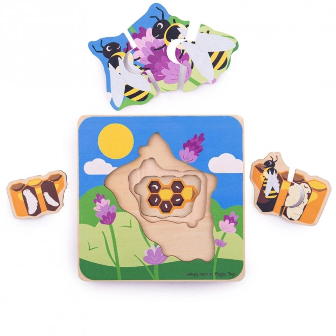 Bigjigs Toys Layered Bee Life Cycle Puzzle