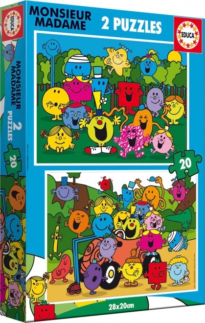 Educa Puzzle Monsieur Madame Twin Set