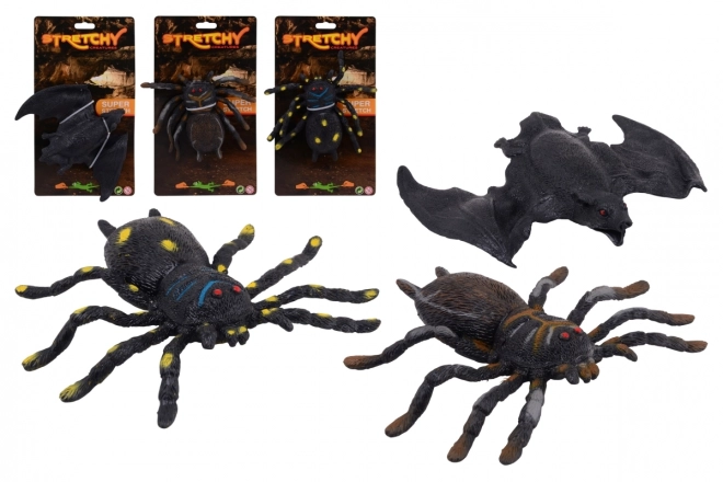 Rubber Spider and Bat Toys