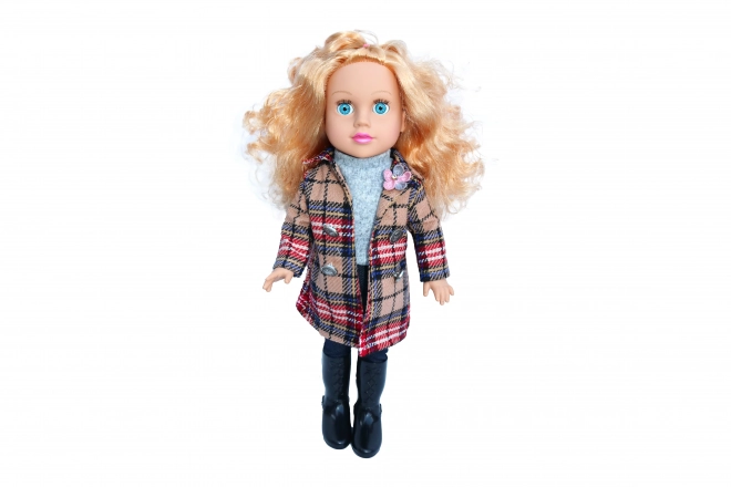 Doll with Coat and Sound Effects 48 cm