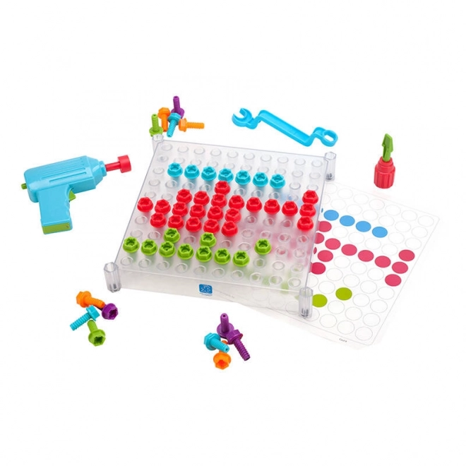 Transparent Drill and Screwdriver Construction Set for Kids