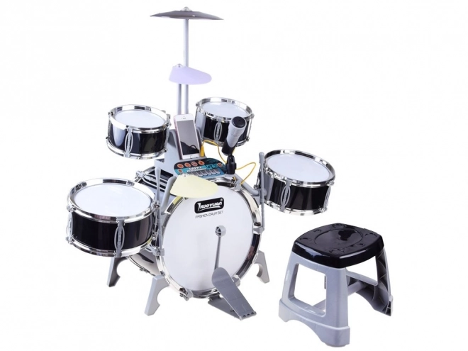 Large Drum Set 5 Drums with Lights and Sound