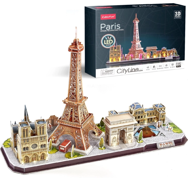 Cubicfun 3D Puzzle CityLine Panorama: Paris 115 Pieces