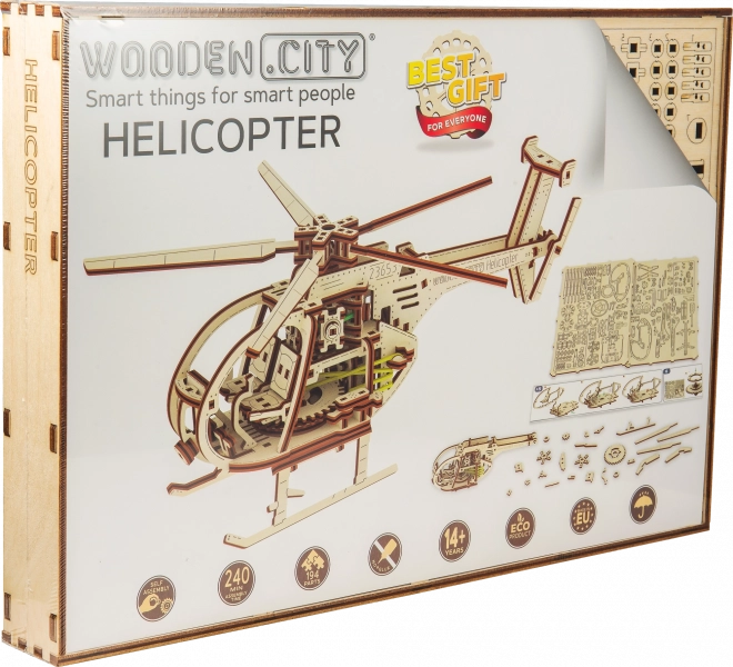 Wooden City 3D Puzzle Helicopter