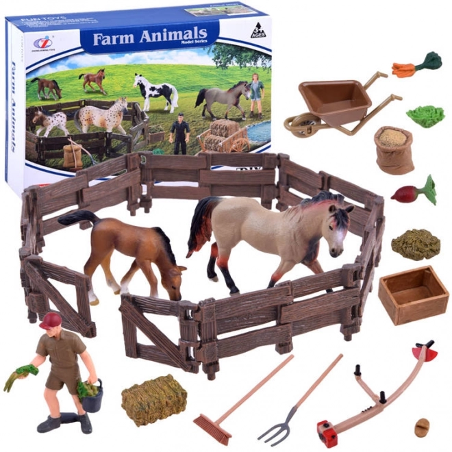 Animal Figurine Set Farm Horses – A