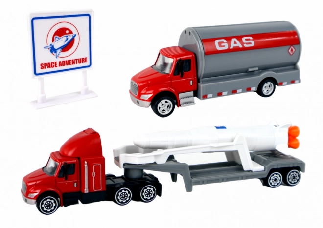 Space Adventure Toy Set with Rocket and Truck