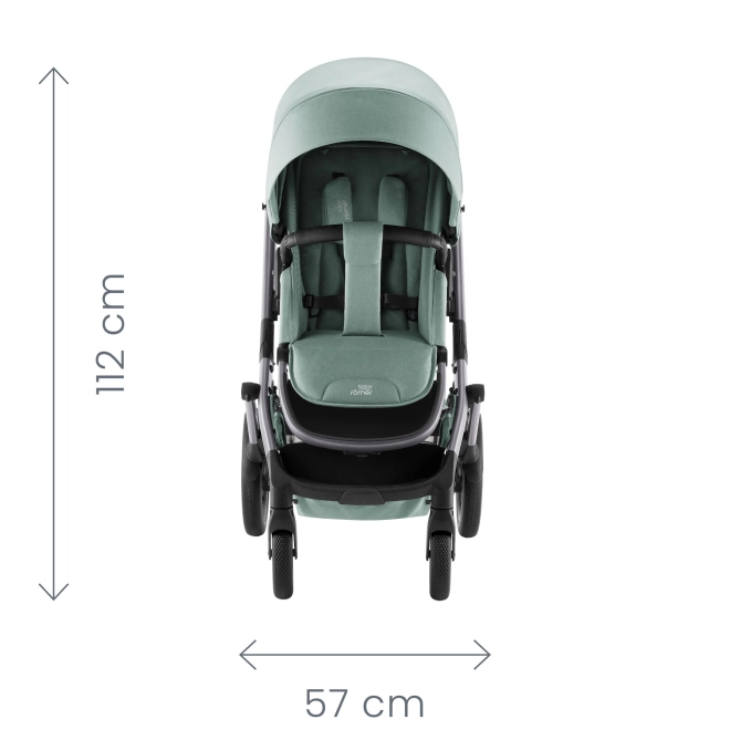 Stroller Set Smile 5Z with Carrycot and Baby Car Seat Jade Green