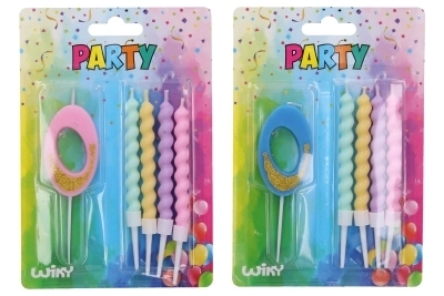 Birthday Candle Set with Number 0