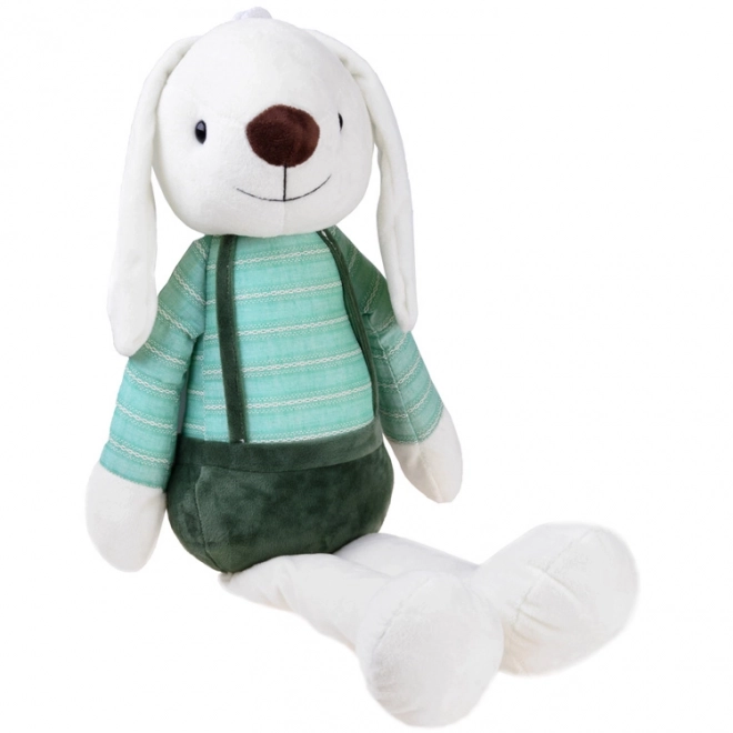 Plush Rabbit in Overalls Toy – green