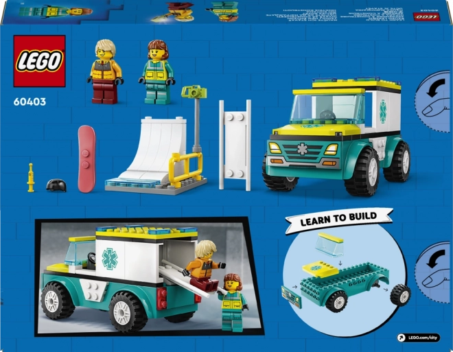 LEGO City Ambulance and Snowboarder Set