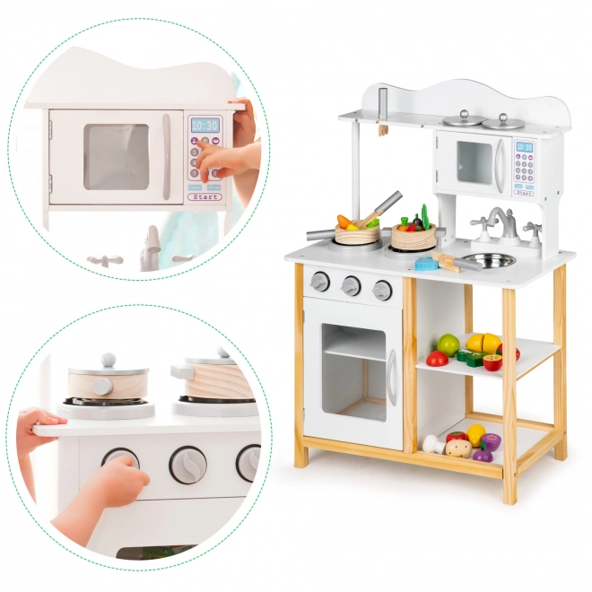 Wooden Children's Kitchen with Accessories by Ecotoys