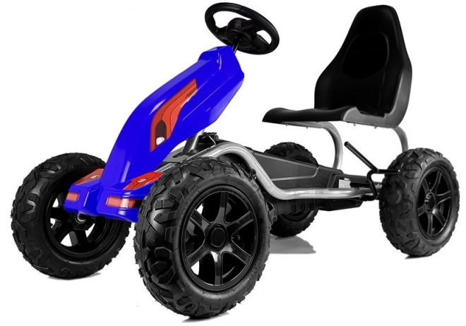 Pedal Go-kart with Inflatable Wheels Blue