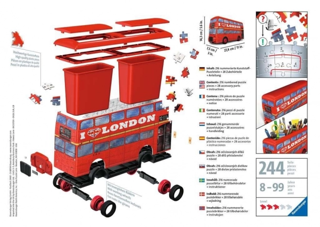 3D Puzzle London Bus Doubledecker by Ravensburger