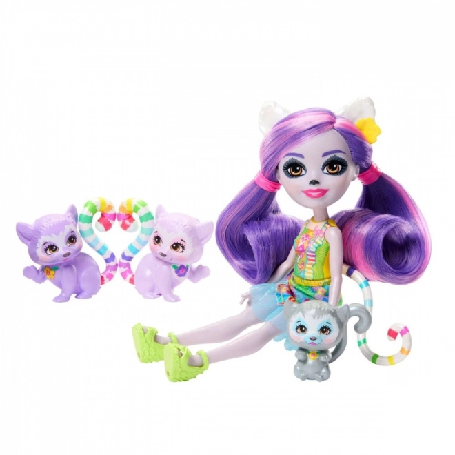 Enchantimals Doll Lorinda Lemur Family