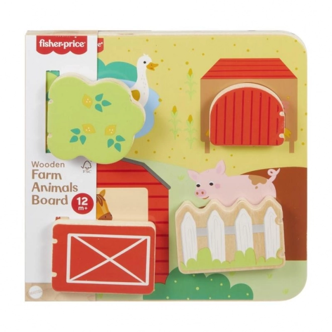 Fisher-Price Wooden Hide-and-Seek Game with Animals