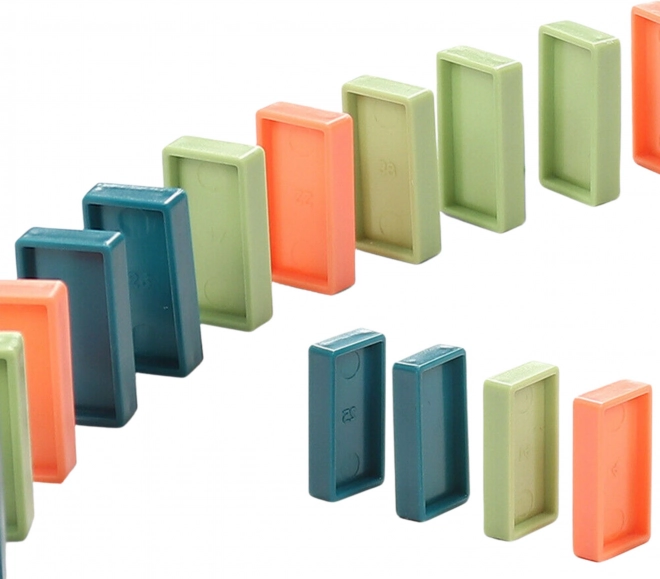 Dinosauro verde interattivo WOOPIE con trenino elettrico e domino