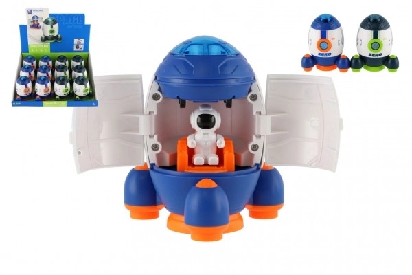 Spaceship Toy with Astronaut and Pull-Back Vehicle