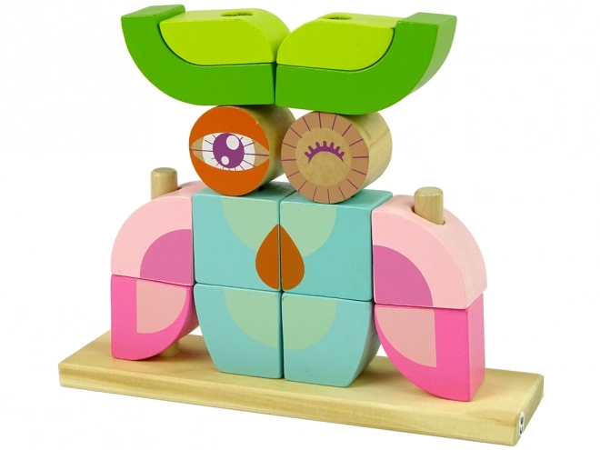 Creative 3D Wooden Owl Puzzle Blocks