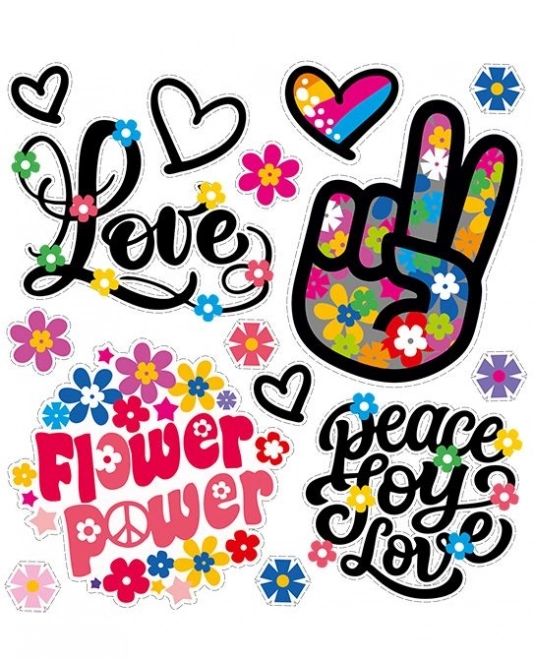 Flower Power Small Sheet Iron-On Patches