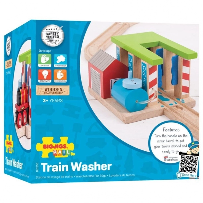 Wooden Train Car Wash For Bigjigs Rail Sets