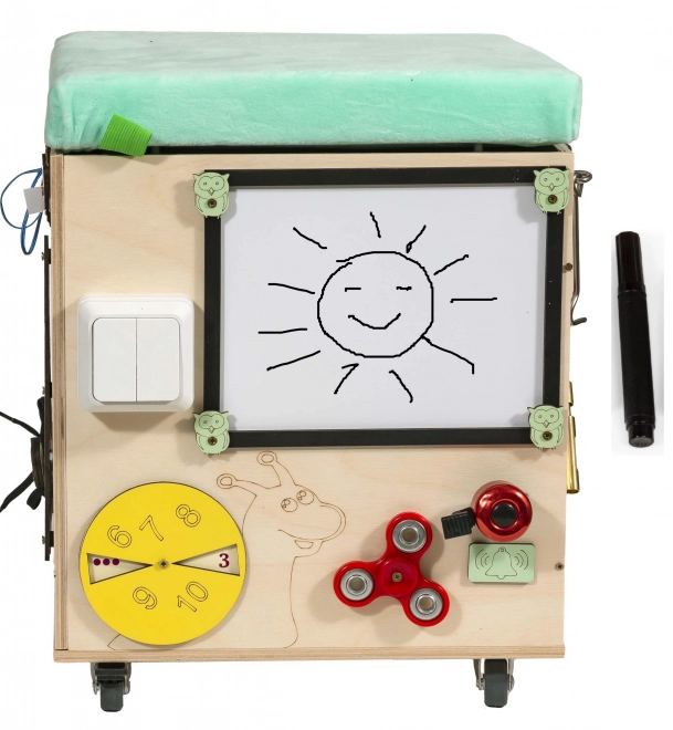 Interactive Activity Cube with Storage for Children