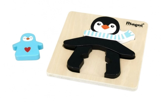 Wooden Penguin Puzzle with Children