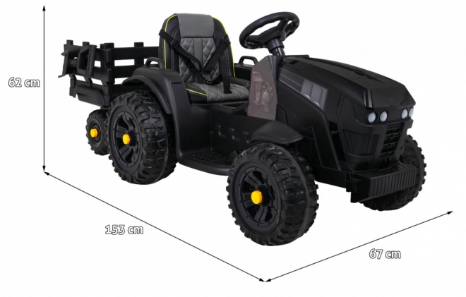 Titanium Tractor with Trailer Black