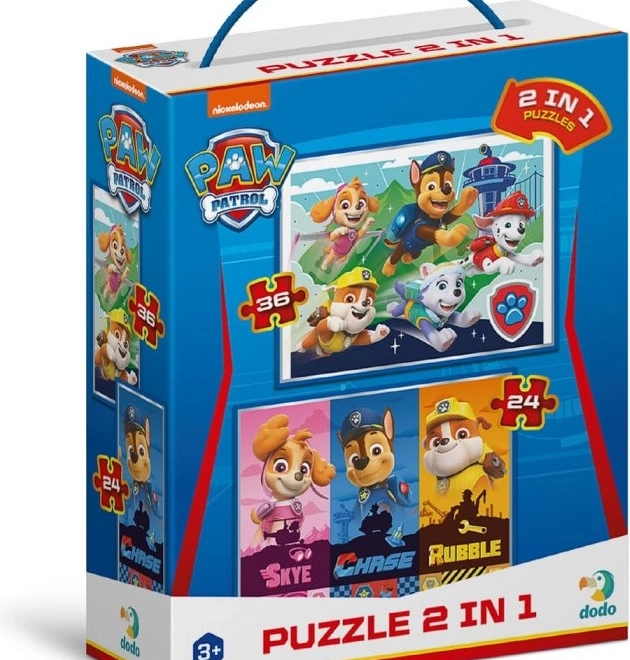 DODO Puzzle Mancs Őrjárat: Csodás Kölykök 2 az 1-ben