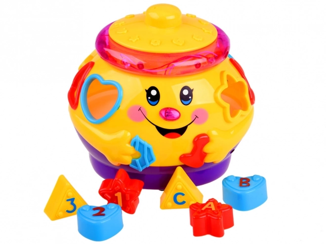 Dancing Pot with Lid 2-in-1 for Children 18m+ Shape Sorter Interactive Features